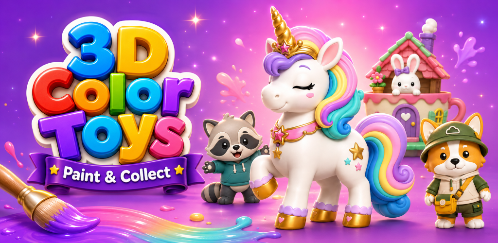3D Color Toys: Paint & Collect feature graphic